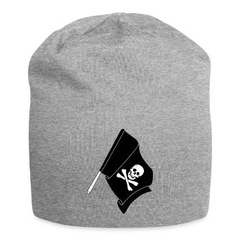 Flag Pirates - Jersey Beanie - heather grey - Front