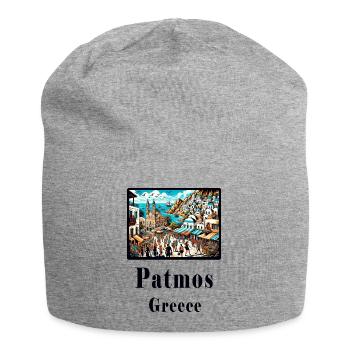 Patmos Griechenland Urlaubsinsel Strand Griechisch - Jersey-Beanie - Grau meliert - Vorne