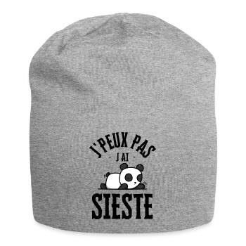 Je peux pas j ai sieste - Bonnet en jersey - gris chiné - Devant