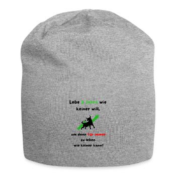 Trading Spruch Candlesticks Trend online Börse - Jersey-Beanie - Grau meliert - Vorne