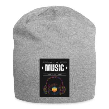 LIEBE ZUR MUSIK 12 - Jersey-Beanie - Grau meliert - Vorne