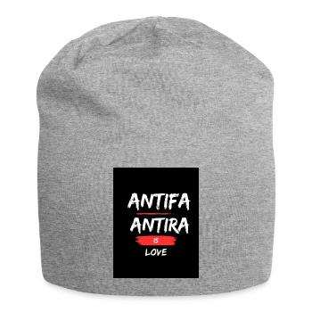 ANTIFA - Bonnet en jersey - gris chiné - Devant