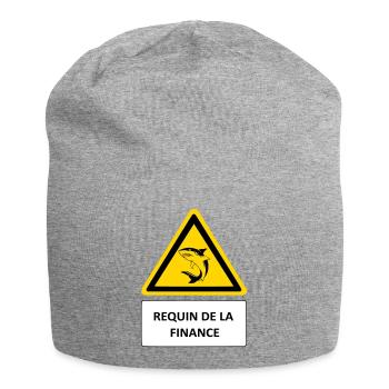 Requin de la finance - Bonnet en jersey - gris chiné - Devant