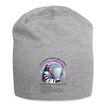 Pour sauver de l’oubli - Bonnet en jersey - gris chiné - Devant
