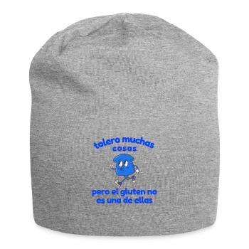 I tolerate many things but gluten is not one of the most important - Jersey Beanie - heather grey - Front