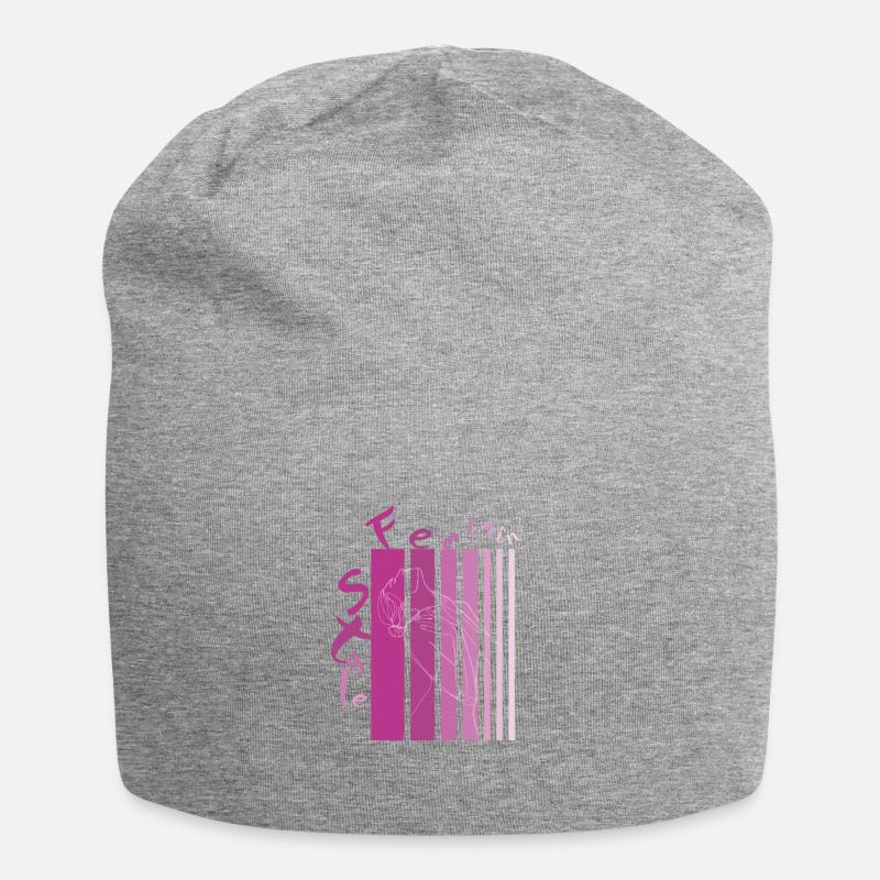Feminin Style - Jersey-Beanie - Grau meliert