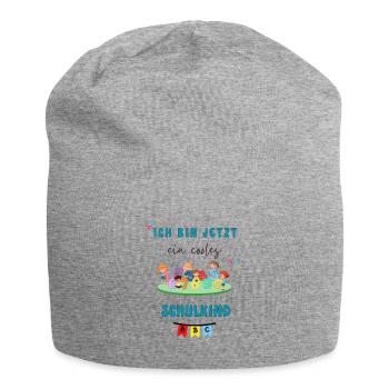 Ich bin jetzt ein cooles Schulkind - Jersey-Beanie - Grau meliert - Vorne