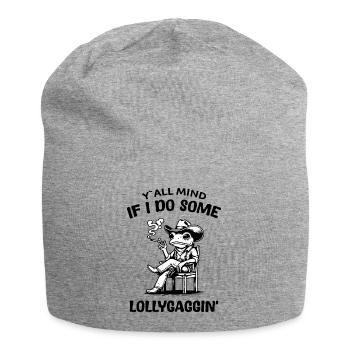 Y all Mind If I Do Some Lollygagging - Jersey Beanie - heather grey - Front