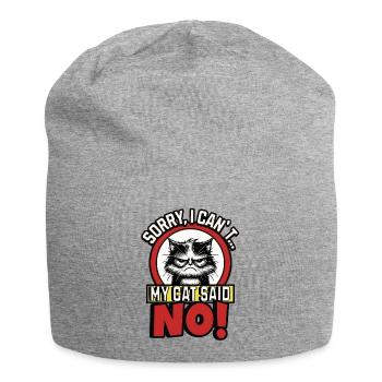 SORRY I CAN´T MY CAT SAID NO - Jersey-Beanie - Grau meliert - Vorne