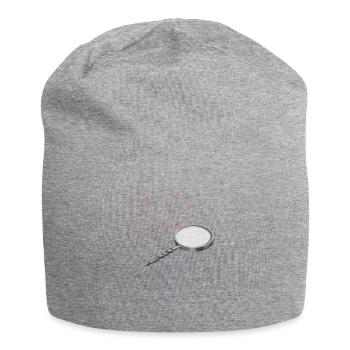 Magnifying Glass Magnifier - Jersey Beanie - heather grey - Front