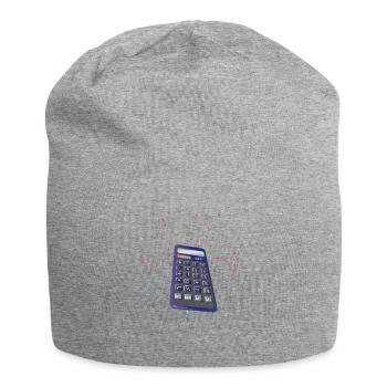 rechner calculator | Taschenrechner - Jersey-Beanie - Grau meliert - Vorne