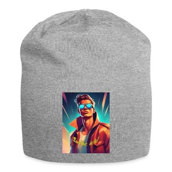 Typ - Jersey-Beanie - Grau meliert - Vorne