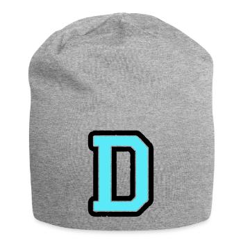 D Buchstabe - Jersey-Beanie - Grau meliert - Vorne
