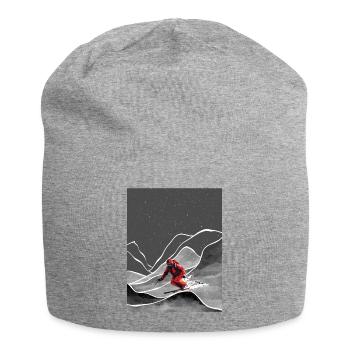 Skifahren in den Schneebergen Snowy Mountain Ski - Jersey-Beanie - Grau meliert - Vorne
