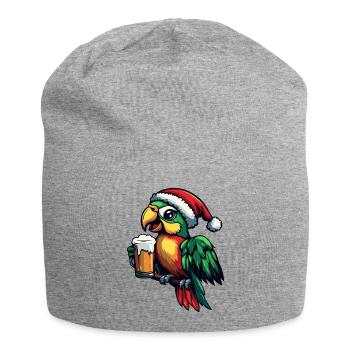 Papagai Weihnachten Bier - Jersey-Beanie - Grau meliert - Vorne