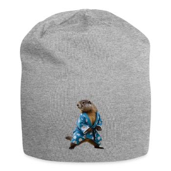 Sporty marmot - Jersey Beanie - heather grey - Front