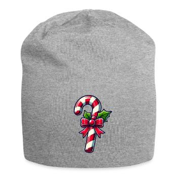 Zuckerstange - Jersey-Beanie - Grau meliert - Vorne
