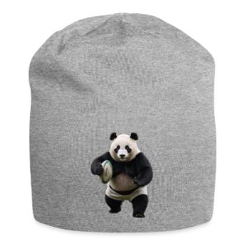 Sporty Panda - Jersey Beanie - heather grey - Front