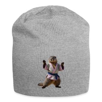 Sporty marmot - Jersey Beanie - heather grey - Front