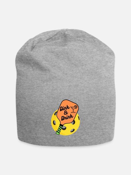 Lustiges Pickleball-T-Shirt für Damen - Jersey-Beanie - Grau meliert