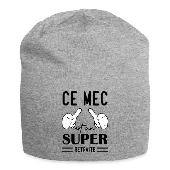 This guy is a super retiree - Jersey Beanie - heather grey - Front
