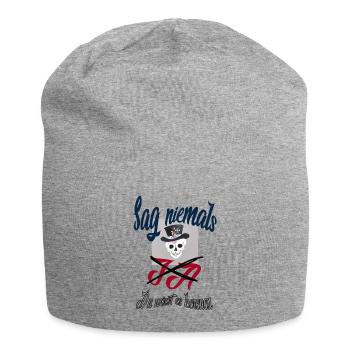 Sag niemals Ja - Jersey-Beanie - Grau meliert - Vorne