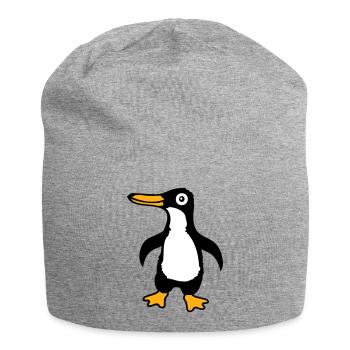 Pingouin mignon bébé enfant bambin heureux cool - Bonnet en jersey - gris chiné - Devant