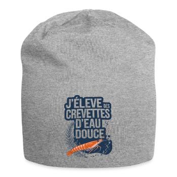 J'élève des crevettes d'eau douce - Bonnet en jersey - gris chiné - Devant