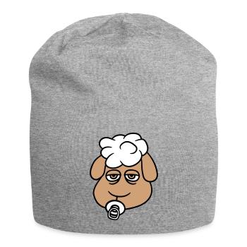 Sheep Baby Toddler Face Pacifier Child Head - Jersey Beanie - heather grey - Front