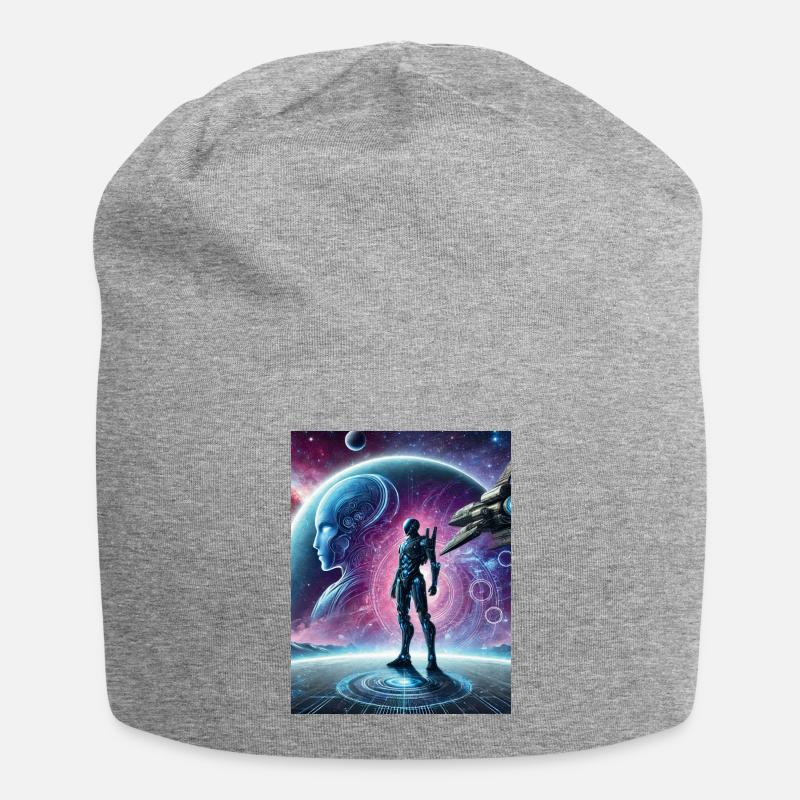 Tech Cosmos - Jersey Beanie - heather grey