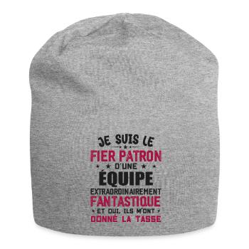 Je suis le fier patron d'une équipe - Bonnet en jersey - gris chiné - Devant
