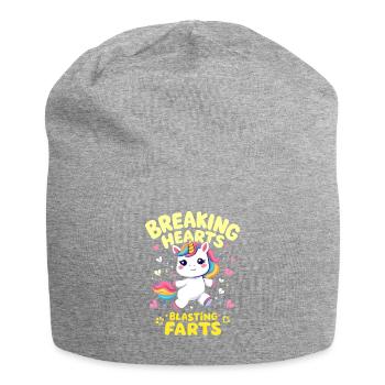 Breaking Hearts Blasting Farts Unicorn - Jersey-Beanie - Grau meliert - Vorne