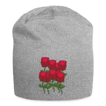 Roses - Bonnet en jersey - gris chiné - Devant