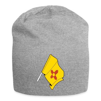 Flagge von New Mexico - Jersey-Beanie - Grau meliert - Vorne