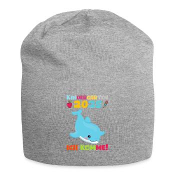 Kindergarten 2025 Kinder Geschenk Kita 2025 Deko - Jersey-Beanie - Grau meliert - Vorne