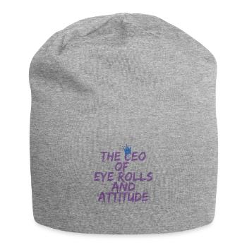 Geschäftsführer von Eye Roll - Jersey-Beanie - Grau meliert - Vorne