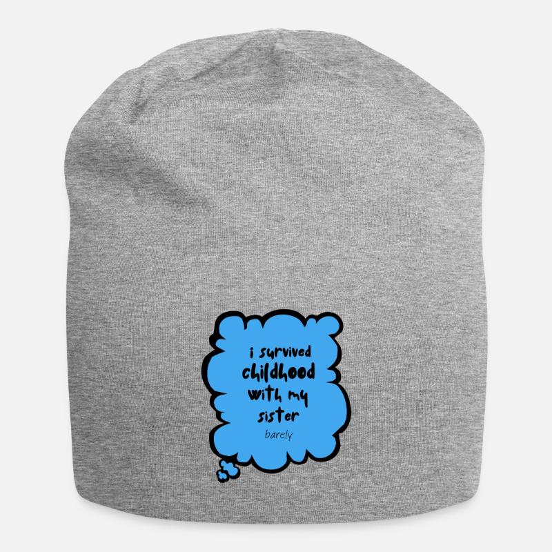J’ai survécu à l’enfance avec mes frères et sœurs 2 - Bonnet en jersey - gris chiné