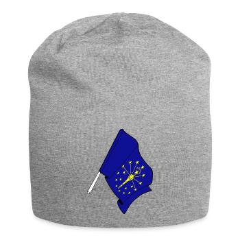 Indiana Flag - Jersey Beanie - heather grey - Front