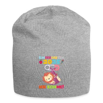 Kindergarten 2025 Kinder Geschenk Kita 2025 Deko - Jersey-Beanie - Grau meliert - Vorne