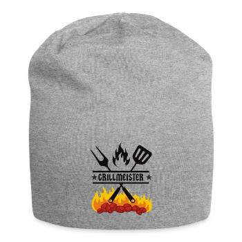Grillmeister - Jersey-Beanie - Grau meliert - Vorne