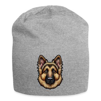 Deutscher Schäferhund – Intelligent und loyal - Jersey-Beanie - Grau meliert - Vorne