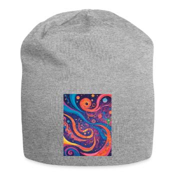 Cosmic abstraction - Jersey Beanie - heather grey - Front