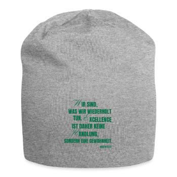 Aristoteles Zitat - Jersey-Beanie - Grau meliert - Vorne