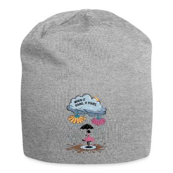 When It Rains, It Pours – Surreal Rainstorm - Jersey Beanie - heather grey - Front