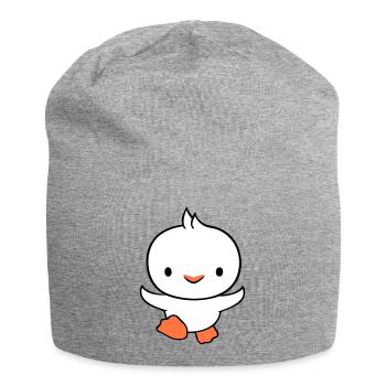 Ente rennt schnell will fliegen niedlich flattern - Jersey-Beanie - Grau meliert - Vorne