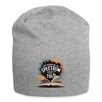 Autism Awareness Inspirational Quote - Spectrum - Jersey Beanie - heather grey - Front