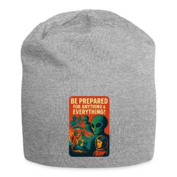 Prepared for anything and everything - Jersey Beanie - heather grey - Front