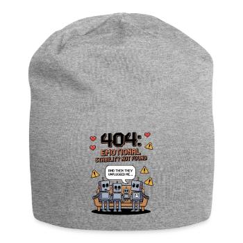 Funny Robot Family 404 Error Emotional Stability N - Jersey Beanie - heather grey - Front