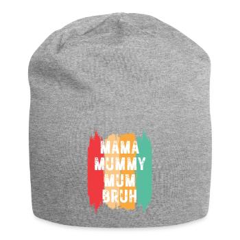 Mama Mummy Mum Bruh - Jersey-Beanie - Grau meliert - Vorne