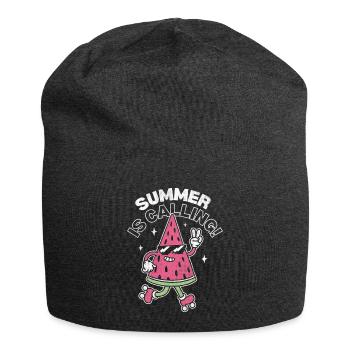 Der Sommer ruft - Jersey-Beanie - Anthrazit - Vorne